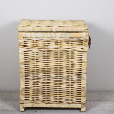Wäschekorb Natur mit Innenfutter Rattan 
