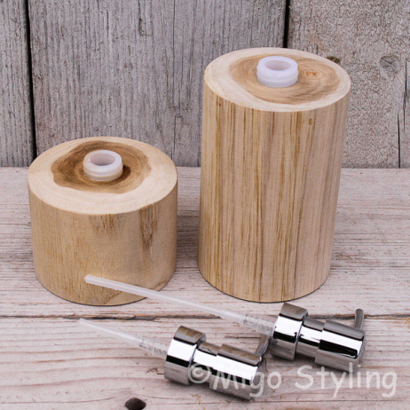 Zeepdispencer set Hout zeeppomp
 