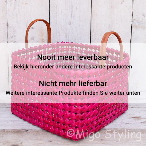 Bamboe mand (L) roze 