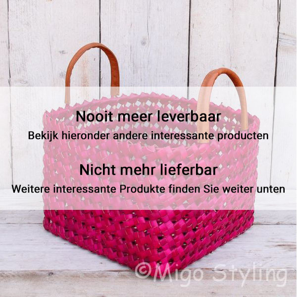 Bamboe mand (M) roze 