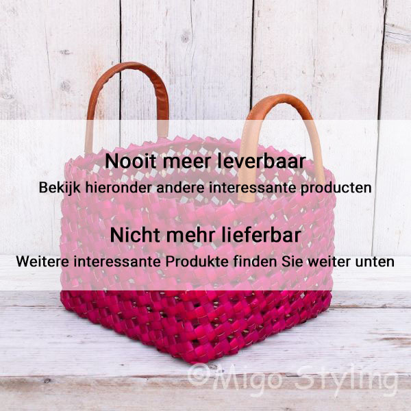 Bamboe mand (S) roze 