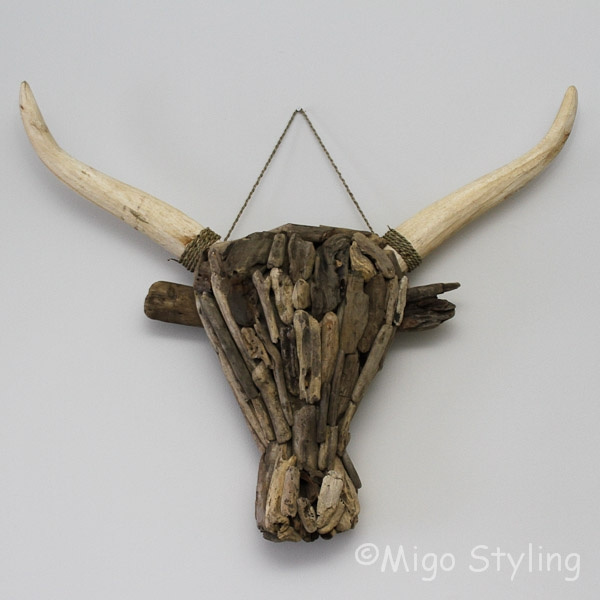 Driftwood kop buffel XL drijfhout
