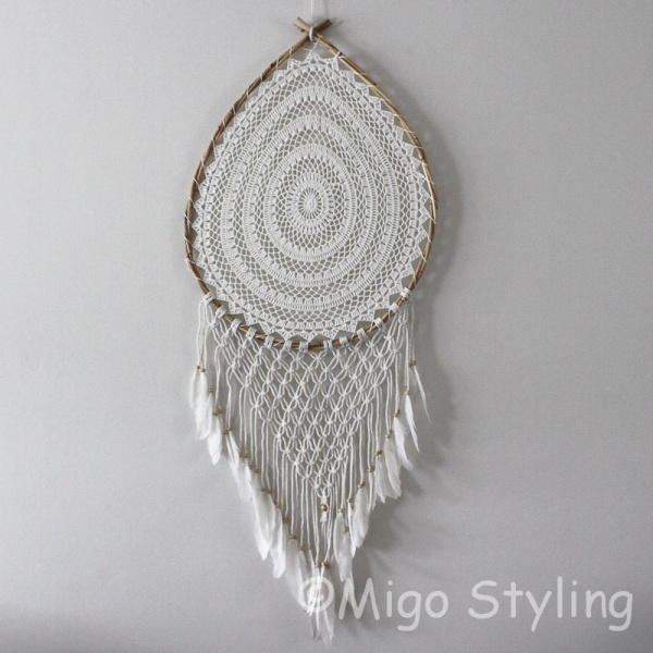 Dromenvanger macrame Druppel L wanddecoratie 