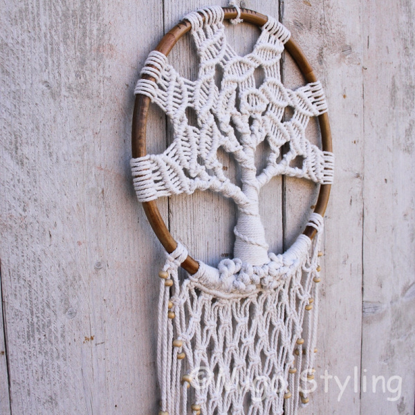 Dromenvanger Tree of life macrame Dia 35