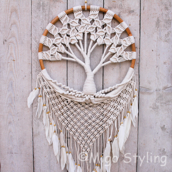 Dromenvanger Tree of life macrame D 52