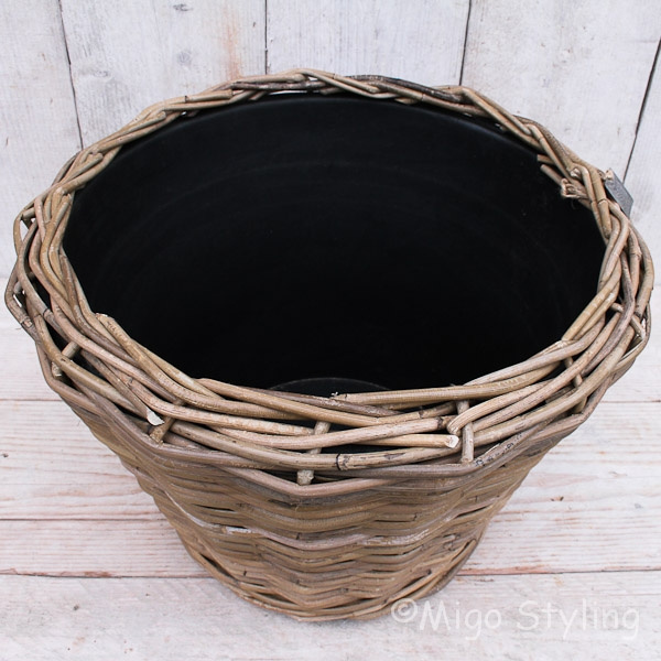 Drypot terrasmand rotan H35 cm