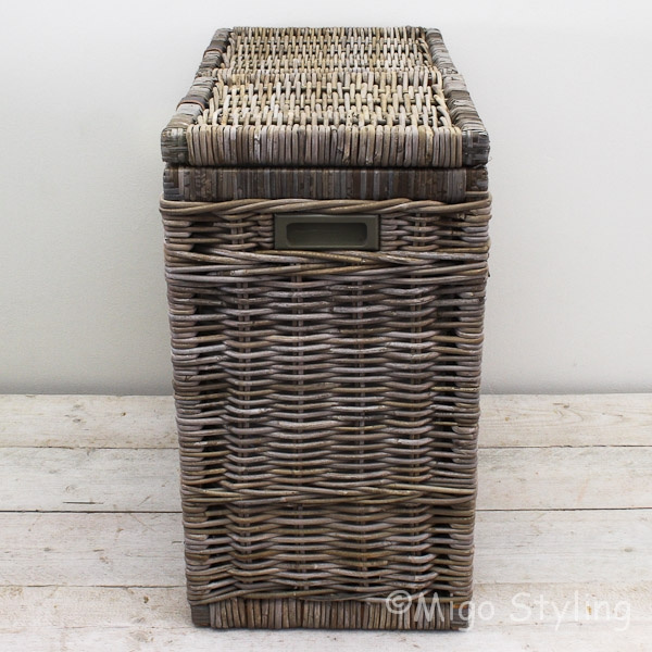 Duo wasmand met leren riem