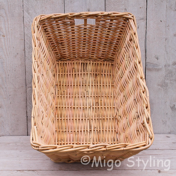 Vidaxl Natural Willow Fahrradkorb Hinten Mit Abdeckung 55 X 31 X 36 Cm,  Braun