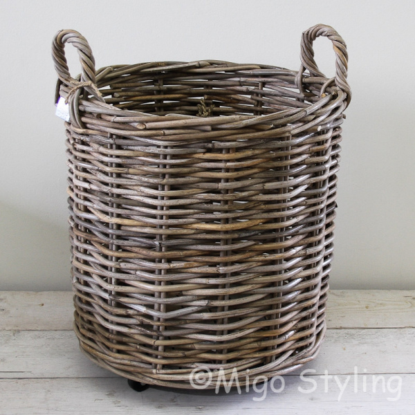 Haardmand / mand voor planten met wielen M