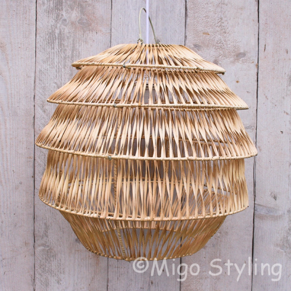 Hanglamp Bali naturel middel 