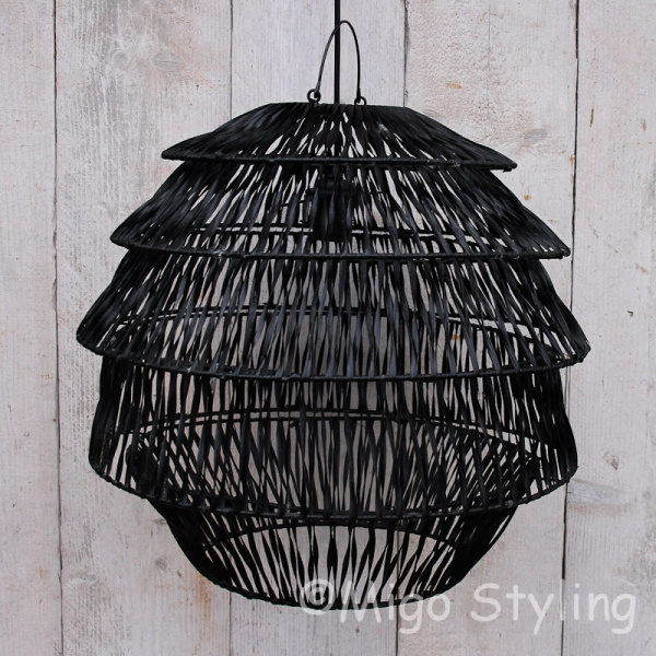 Hanglamp Bali zwart middel