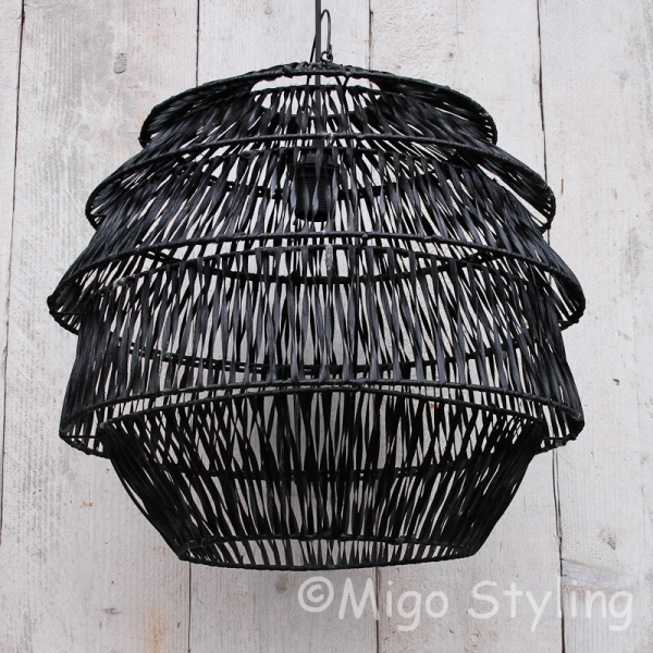 Hanglamp Bali zwart middel 