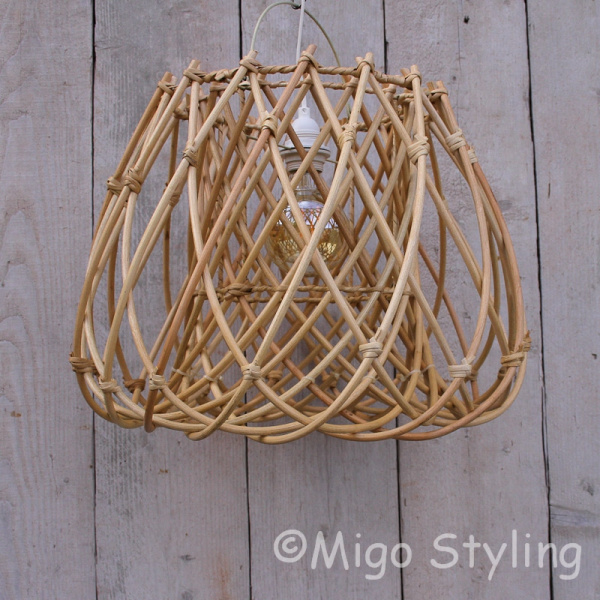 Hängelampe Rattan natur