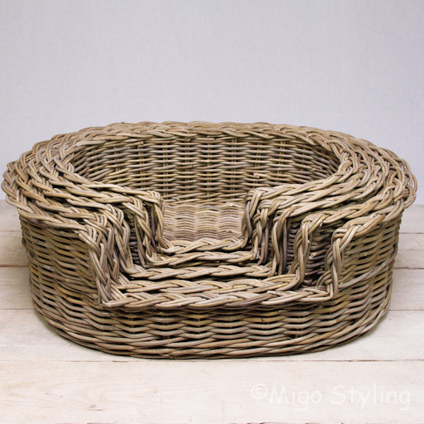 Rieten hondenmand 77 cm