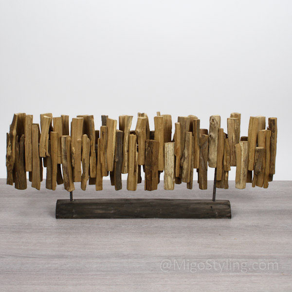 Houten raamdecoratie Laag