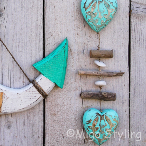 Houten Anker Beach terquoise pakket