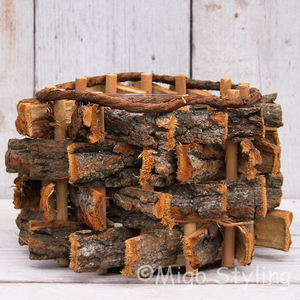 Houten lantaarn Naturel