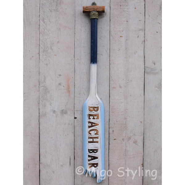 Houten peddel Beach Bar blauw 