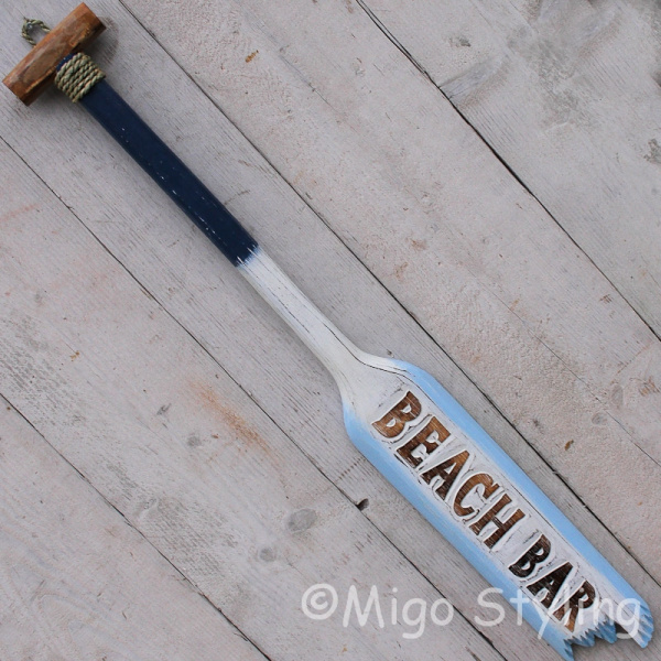 Houten peddel Beach Bar blauw 