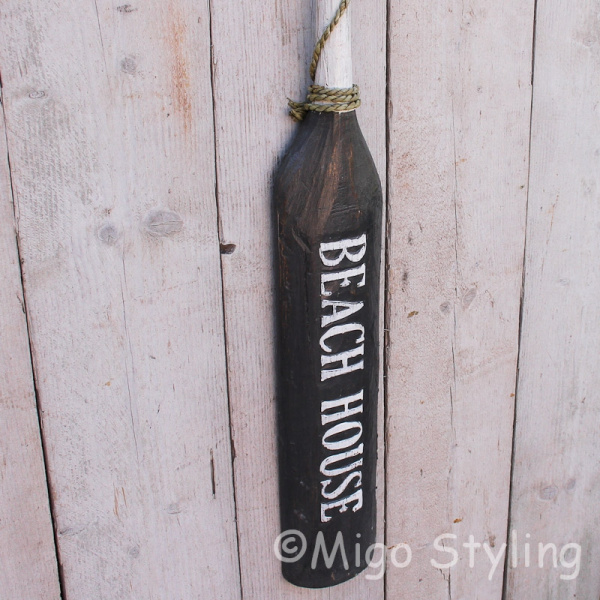 Houten peddel Beach House Grijs 