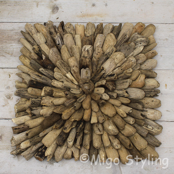Houten wandbord van gerecycled drijfhout  