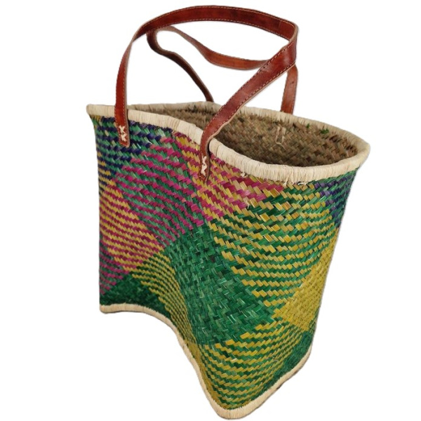Jute strandtas Gekleurd