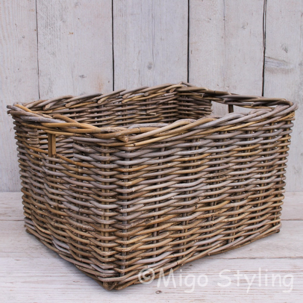 Schrankkorb Rechteck Rattan 43x33 cm 