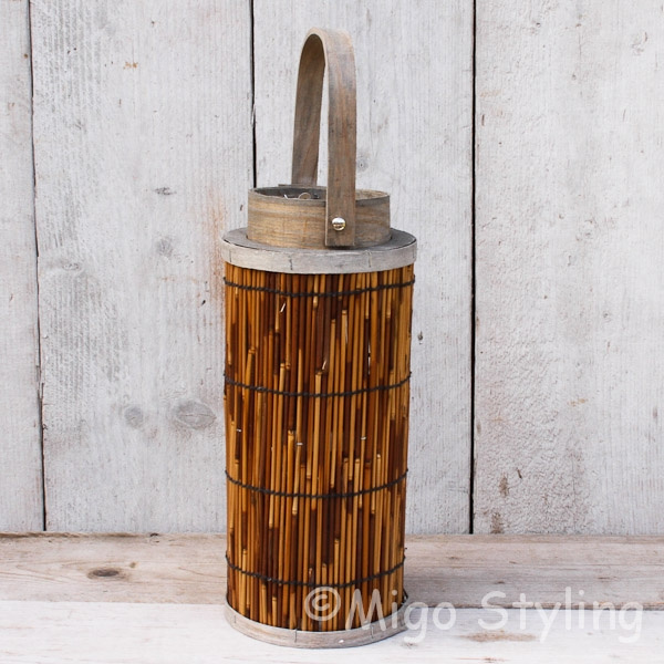 Lantaarn Bamboe bruin Ø 16 x H 35