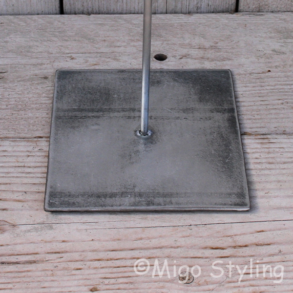 Metalen standaard met pin 60 cm zilver 
