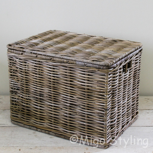 Opbergmand met deksel 55 cm 