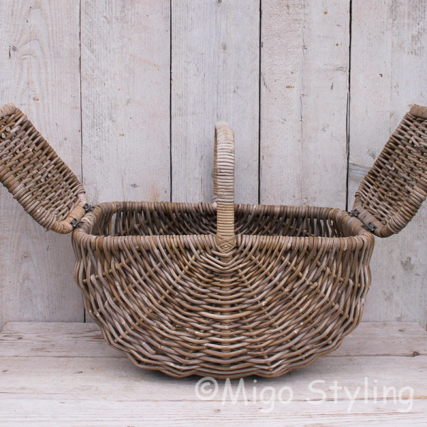 Picknickmand met 2 kleppen Groot