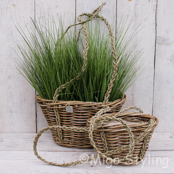 Plantenhanger rotan aan touw S