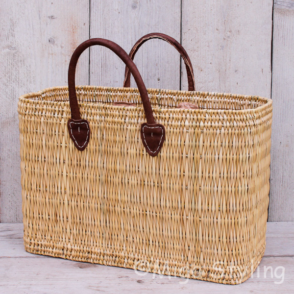 Rieten big shopper mais boodschappentas