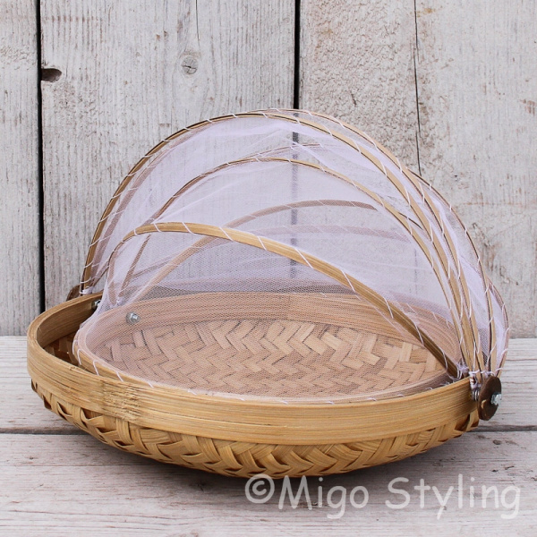 Set vliegenmandjes Bamboe naturel  