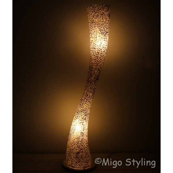 Tornado schelpen vloerlamp copper 