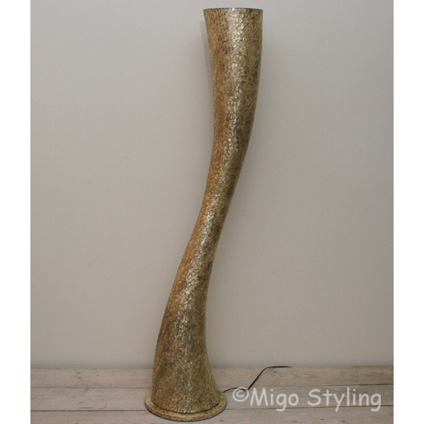 Tornado schelpen vloerlamp copper 