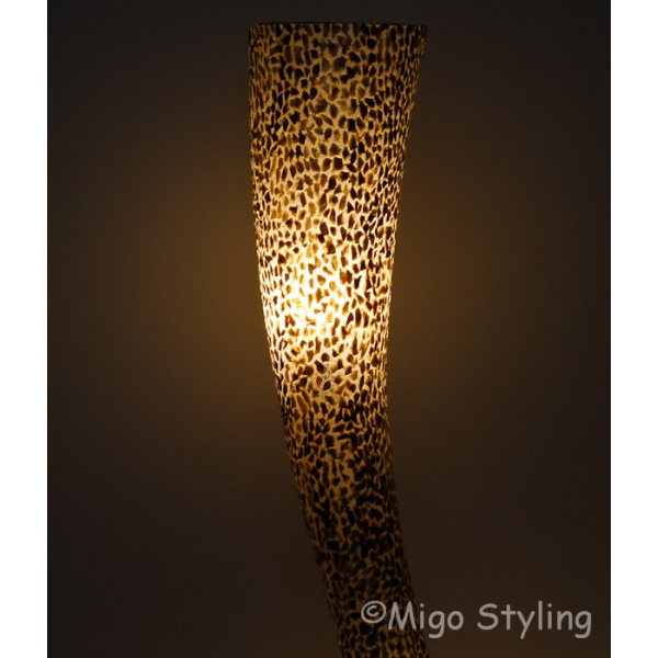 Tornado schelpen vloerlamp copper 