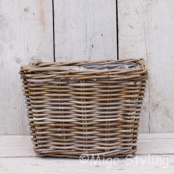 Vensterbankmand rotan hoog 25 cm 