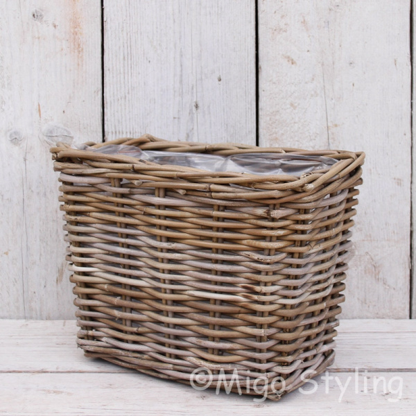 Vensterbankmand rotan hoog 25 cm 