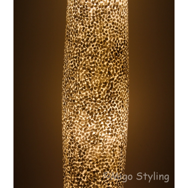 Vloerlamp Cone schelpen wit gevlokt 170 cm