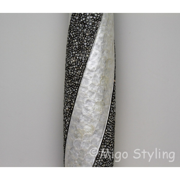 Vloerlamp Cone spiraal design wit antraciet 170 cm