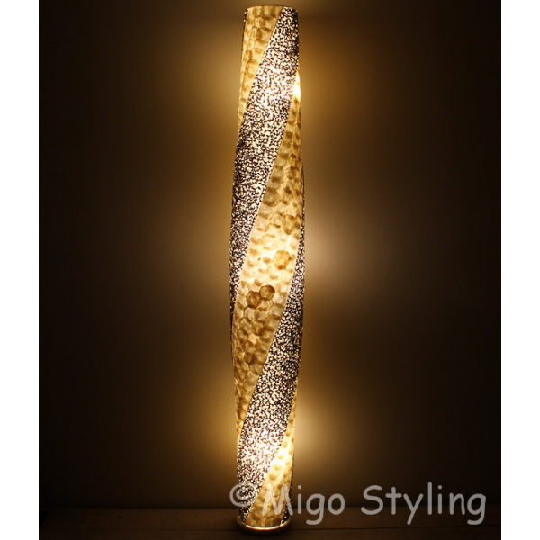Vloerlamp Cone spiraal design wit antraciet 200 cm