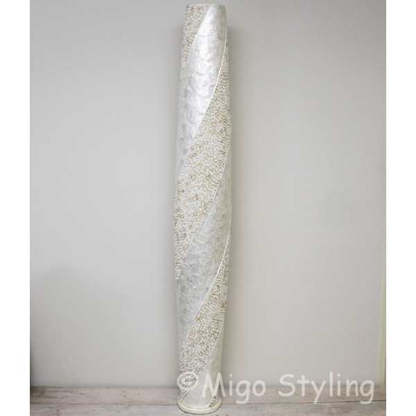 Vloerlamp Cone spiraal design zandkleur 170 cm 