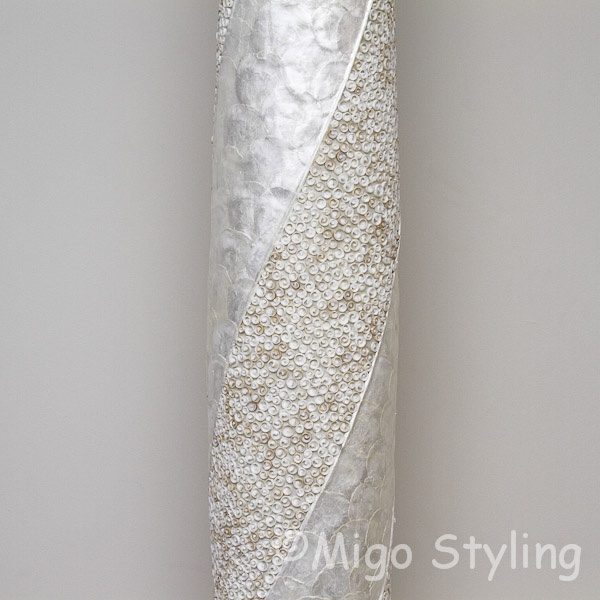 Vloerlamp Cone spiraal design zandkleur 170 cm