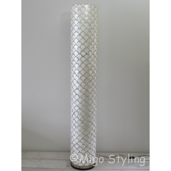 Vloerlamp schelpen rond waaier model