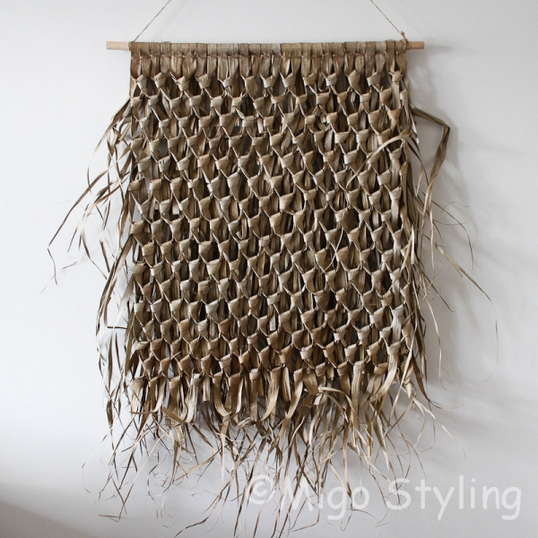 Wanddecoratie palmblad aan stok 