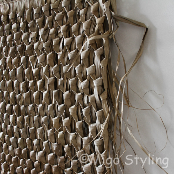 Wanddecoratie palmblad aan stok 