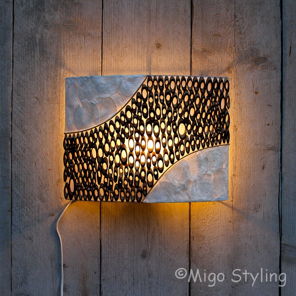 Ambassade regeling samenwerken Wandlamp bamboe donker 35 cm breed? Bestel bij MigoStyling