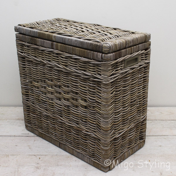 deur beneden ga werken Wasmand duo met sorteervakken grey rotan? Bestel online - MigoStyling